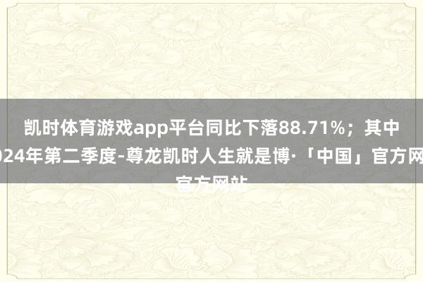 凯时体育游戏app平台同比下落88.71%；其中2024年第二季度-尊龙凯时人生就是博·「中国」官方网站